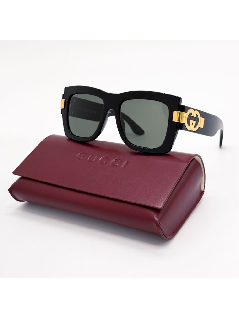 NEW GUCCI GG1688S 001 SUNGLASSES BLACK WOMEN EYEWEAR GUCCI - Picture 2 of 11